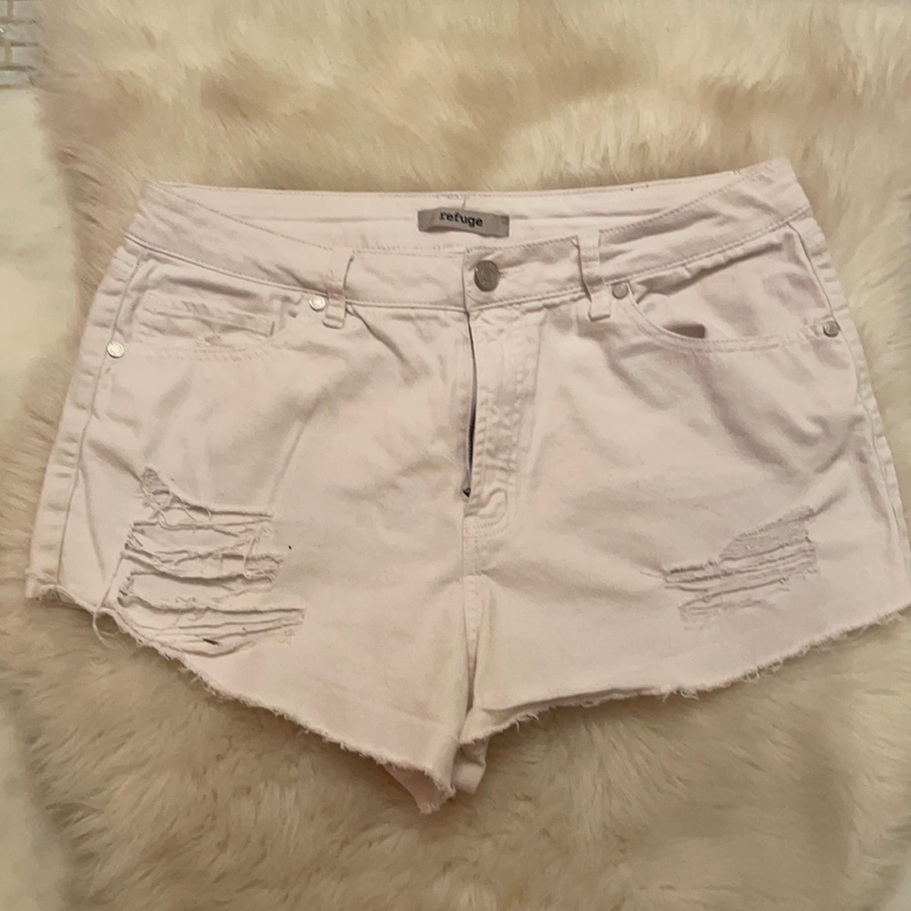 Refuge destroyed jean shorts
